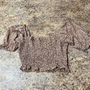 Leopard Print Women's Crop Top